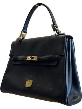 799191CR C2 MCM Hand Bag Black PVC